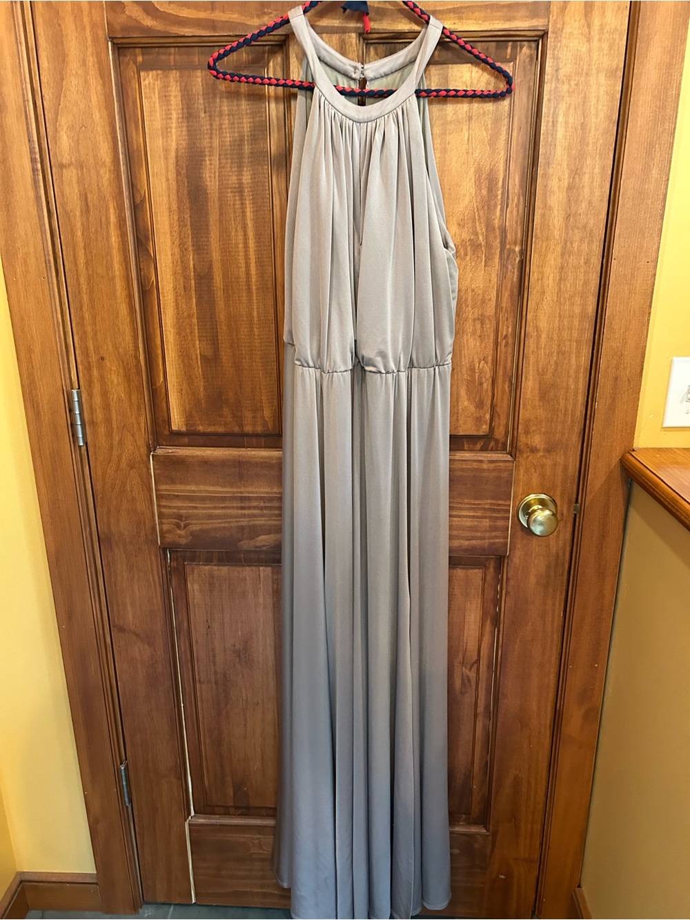 Gold Halter Maxi Dress